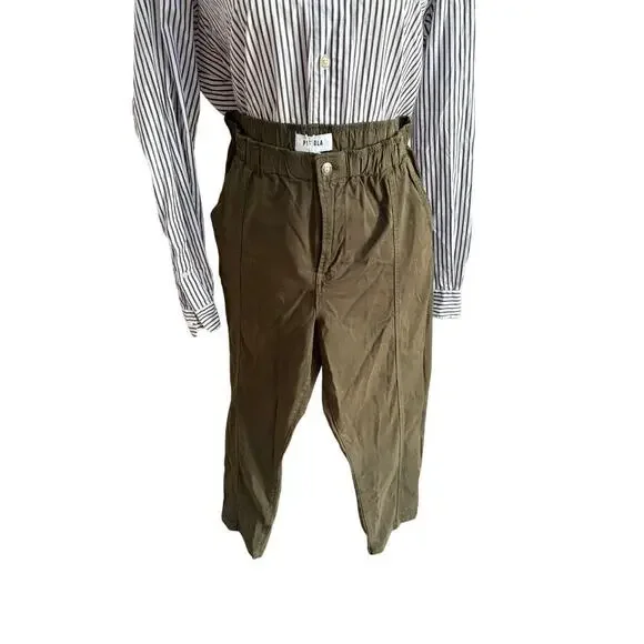 Pistola Anthropologie Women’s Pants Olive Green Size 30 NWT - Picture 1 of 8